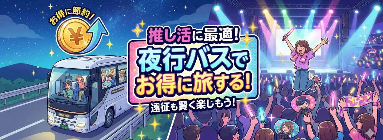 夜行バスで楽しむ弾丸0泊3日推し活旅〜ホテル代不要の節約旅行法〜
