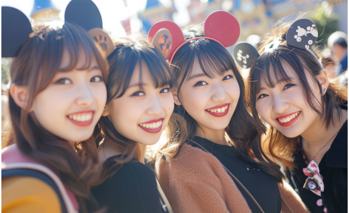 テーマパークで楽しむ